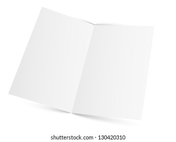 Blank paper folded