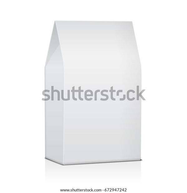 Download Blank Paper Food Bag Package Coffee Stock Vector Royalty Free 672947242