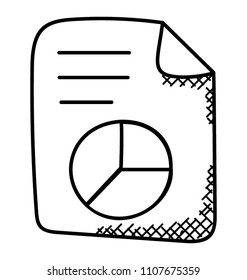 
A blank paper having pie graph depicting graphical chart of business and banks.
