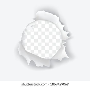 Blank paper hole. vector illustration