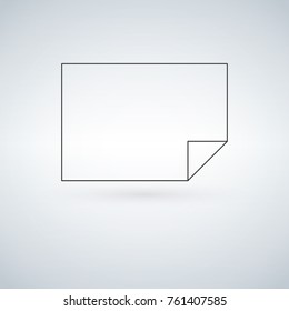 blank paper icon isolated on light background