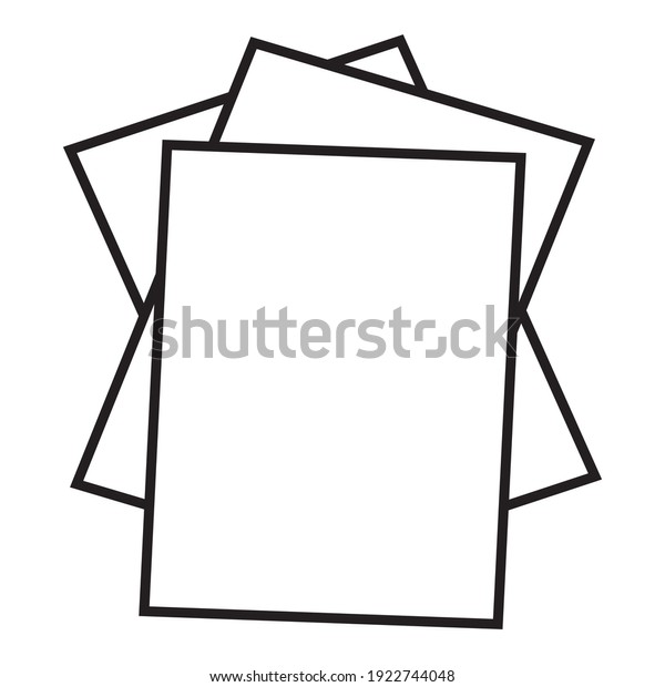 Blank Paper Icon On White Background Stock Vector (Royalty Free ...