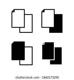 Blank paper icon set, eps 8 format