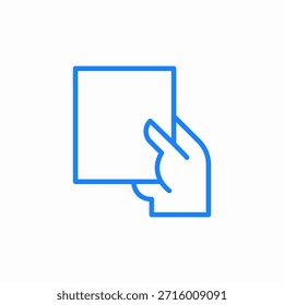 Vector de signo de icono de papel en blanco