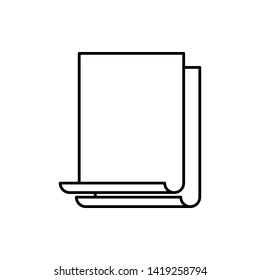 Blank Paper Icon Vector Out Line   Illustration - Vector