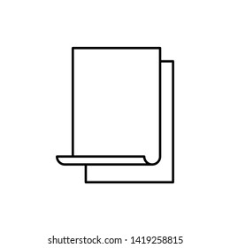 Blank Paper Icon Vector Out Line   Illustration - Vector