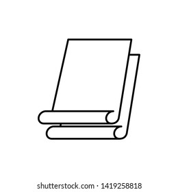 Blank Paper Icon Vector Out Line   Illustration - Vector