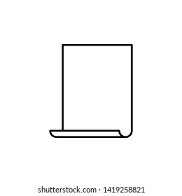 Blank Paper Icon Vector Out Line   Illustration - Vector