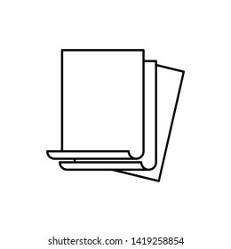 Blank Paper Icon Vector Out Line   Illustration - Vector