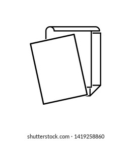 Blank Paper Icon Vector Out Line   Illustration - Vector