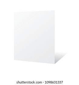 blank paper isolated on a white background