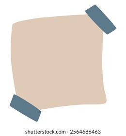 Blank paper memo notes illustration