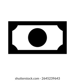 Blank paper money. Vector image
