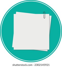 Blank paper note pad illustration design art