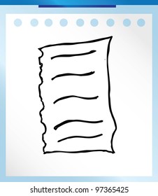 blank paper note for preview your design - vector illustration doodle