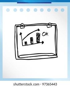 blank paper note for preview your design - vector illustration doodle