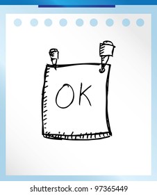 blank paper note for preview your design - vector illustration doodle