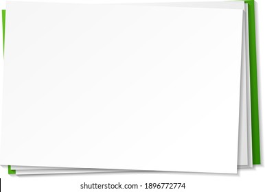 Blank paper note template on white background illustration