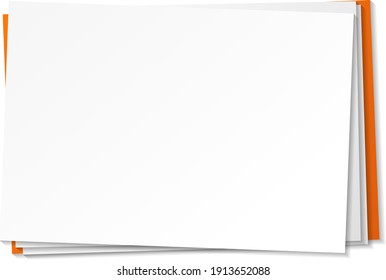 Blank paper note template on white background illustration