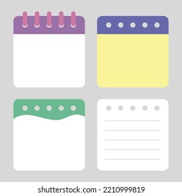 Blank paper note template vector