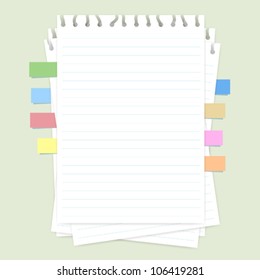Blank Paper with Notebook Vector