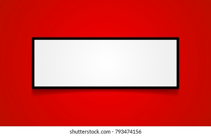 blank paper on a red background

