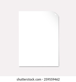 blank paper with page curl   vector