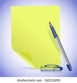 blank paper and a pen