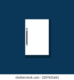 Blank paper pen with dark beautiful background