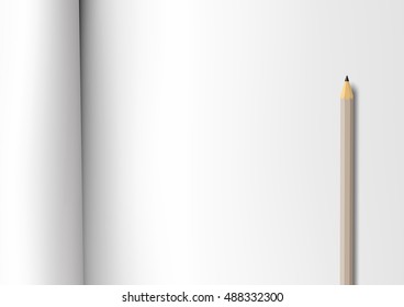 blank paper with pencil