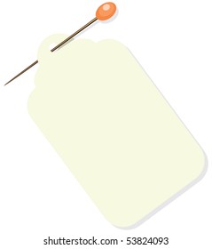 Blank paper and pin