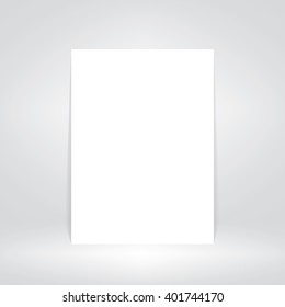 Blank Paper Poster On White Wall Stock Vector (Royalty Free) 401744170 ...