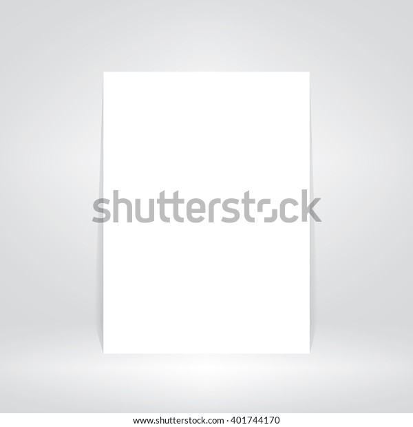 Blank Paper Poster On White Wall Stock Vector (royalty Free) 401744170