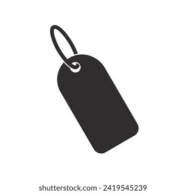 blank paper price tag labels with cord vector illustration