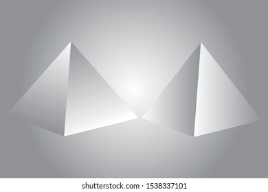 Blank paper pyramid for customizing