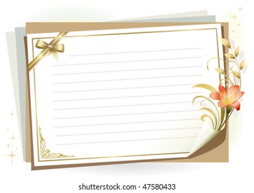 Blank paper for romantic messages