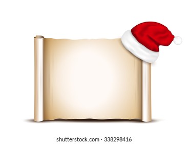 Blank Paper With Santa Hat