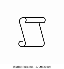 blank paper scroll icon sign vector
