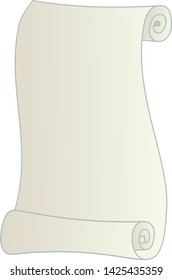 Blank Paper scroll vector illustration.