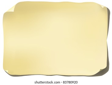 Blank paper sheet, background vector illustration