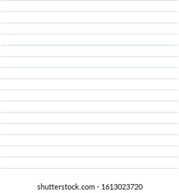 Blank paper sheet, empty space for message vector isolated. Line page from notebook. Office document, white material.