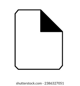 icono de hoja de papel en blanco sobre fondo blanco