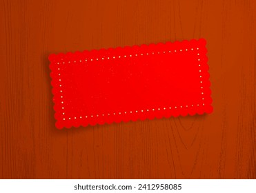 Blank paper sheet memo over wooden background vector realistic illustration, design element for message mockup.