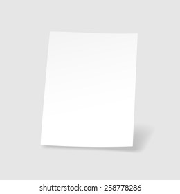 Blank  paper sheet Realistic vector