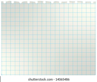 Blank paper sheet. Vector illustration. Isolated on white background.
