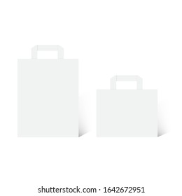 Blank of paper shopping bag. Vector