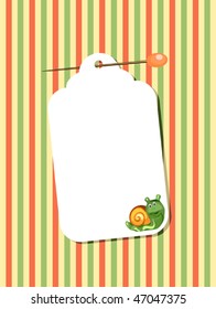 Blank paper with snail