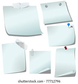 Blank paper. Space for memo. Vector