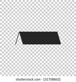 Blank paper table card icon isolated on transparent background. Tent card icon. Flat design. Vector Illustration