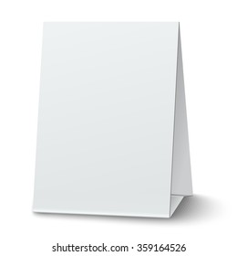 Blank Paper Table Card Placed On White